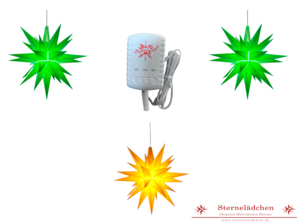 Sterne-Set A1e grün/gelb/grün